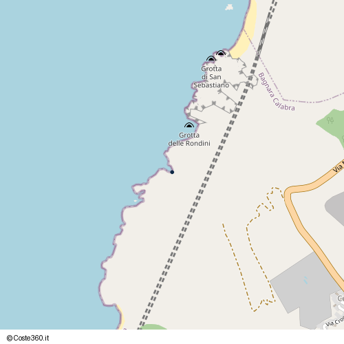 Posizione della spiaggia Spiaggia nei pressi di Via Nazionale, Bagnara Calabra, 89011