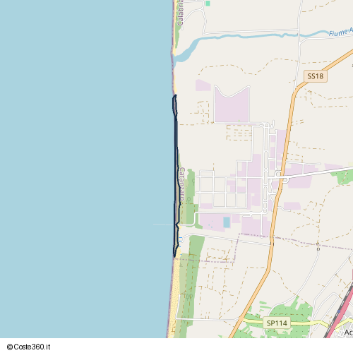 Posizione della spiaggia Spiaggia nei pressi di Lamezia Terme