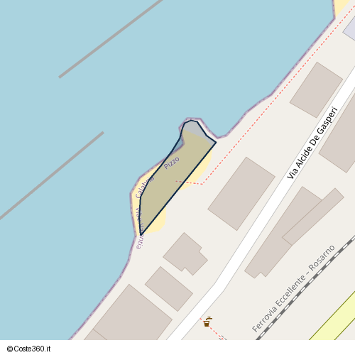 Posizione della spiaggia Spiaggia nei pressi di Via Alcide De Gasperi 53a, Pizzo, 89812