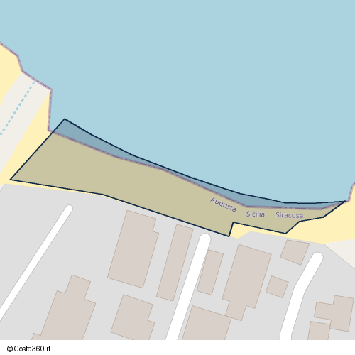 Posizione della spiaggia Spiaggia nei pressi di Augusta, 96011