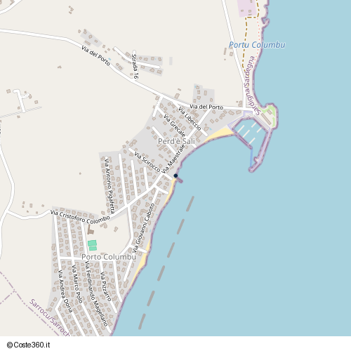 Posizione della spiaggia Spiaggia nei pressi di Via Scirocco 7, Sarrocu/Sarroch, 09018