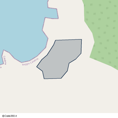 Posizione della spiaggia Spiaggia nei pressi di Sentiero del Tracciolino, Barritteri, 89015
