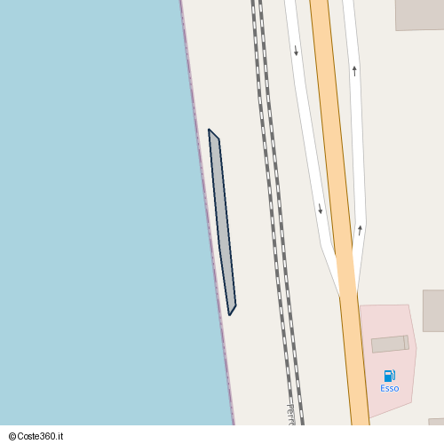 Posizione della spiaggia Spiaggia nei pressi di Belmonte Calabro, 87033