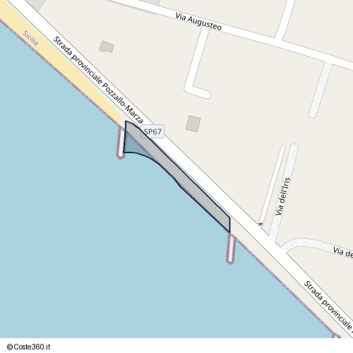 Posizione della spiaggia Spiaggia nei pressi di Strada provinciale Pozzallo-Marza, Ispica, 97014