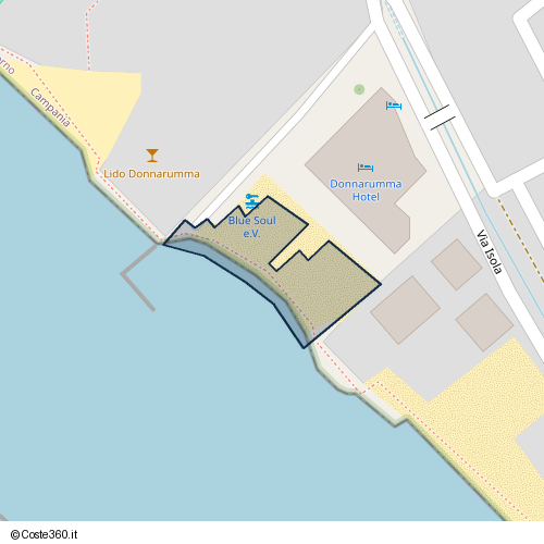 Posizione della spiaggia Spiaggia nei pressi di Via Isola, Casal Velino, 84046