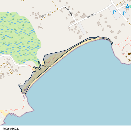 Posizione della spiaggia Spiaggia nei pressi di Domus De Maria, 09010