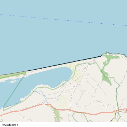 Posizione della spiaggia Spiaggia nei pressi di Via Tammaricella, Lesina