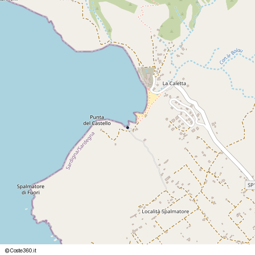 Posizione della spiaggia Spiaggia nei pressi di SP102, U Pàize/Carloforte