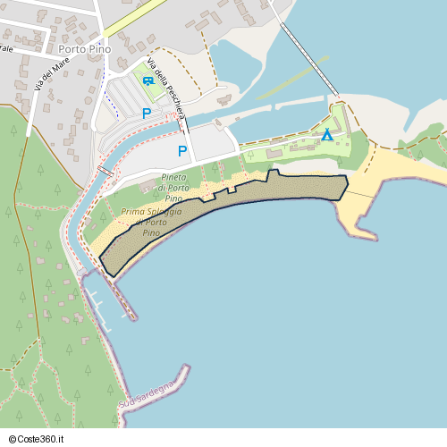 Posizione della spiaggia Spiaggia nei pressi di Arresi/Sant'Anna Arresi, 09010