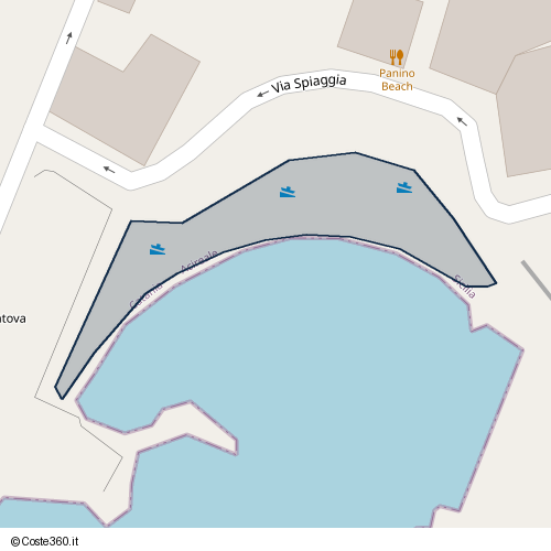 Posizione della spiaggia Spiaggia nei pressi di Via Spiaggia, Acireale, 95024