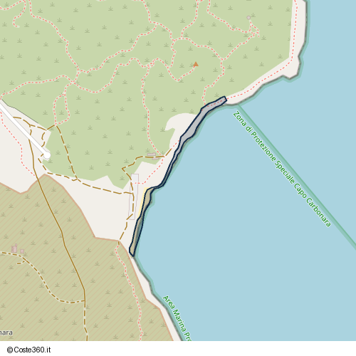 Posizione della spiaggia Spiaggia nei pressi di Crabonaxa/Villasimius, 09049