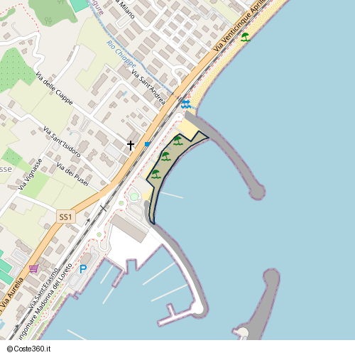 Posizione della spiaggia Spiaggia nei pressi di Loano, 17025