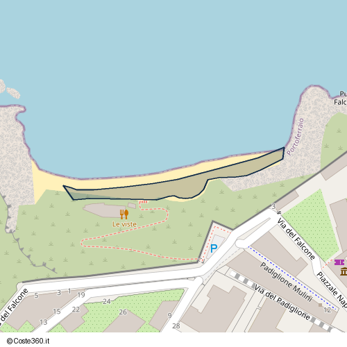 Posizione della spiaggia Spiaggia nei pressi di Via del Falcone 1, Portoferraio, 57037