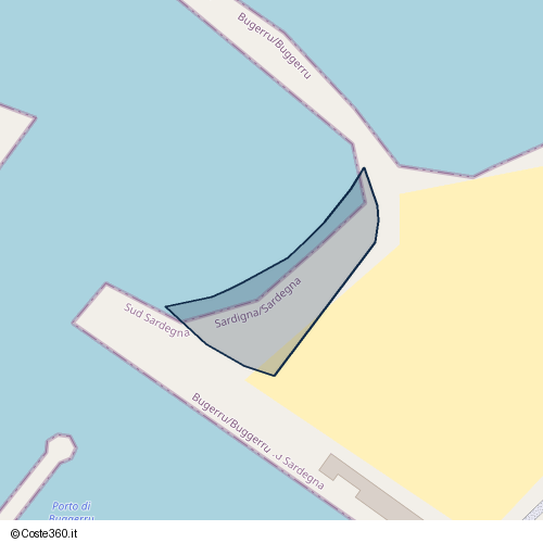 Posizione della spiaggia Spiaggia nei pressi di Via Roma, Bugerru/Buggerru, 09010