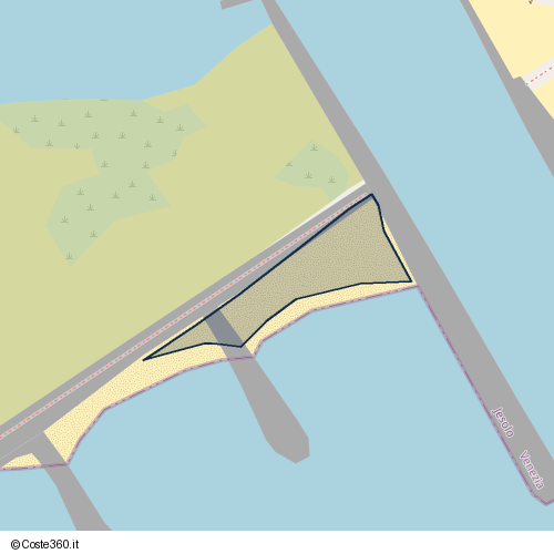 Posizione della spiaggia Spiaggia nei pressi di Via Pioppi, Eraclea, 30020