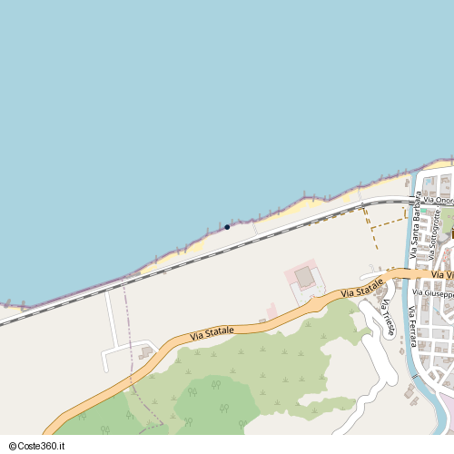 Posizione della spiaggia Spiaggia nei pressi di Brolo, 98061