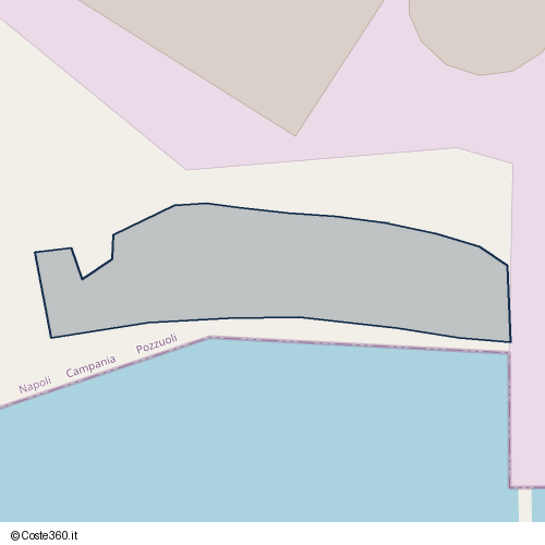 Posizione della spiaggia Spiaggia nei pressi di Via Raimondo Annecchino, Pozzuoli, 80078