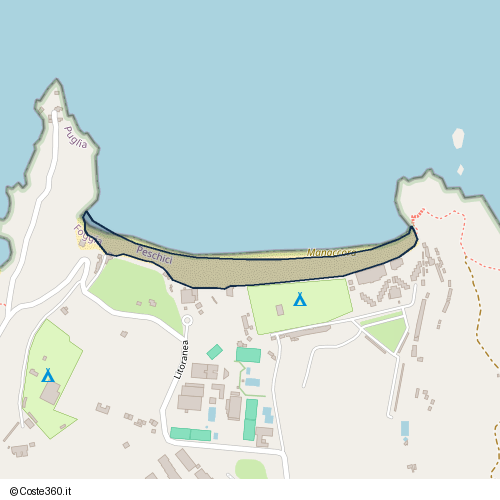 Posizione della spiaggia Spiaggia nei pressi di Litoranea, Peschici, 71010