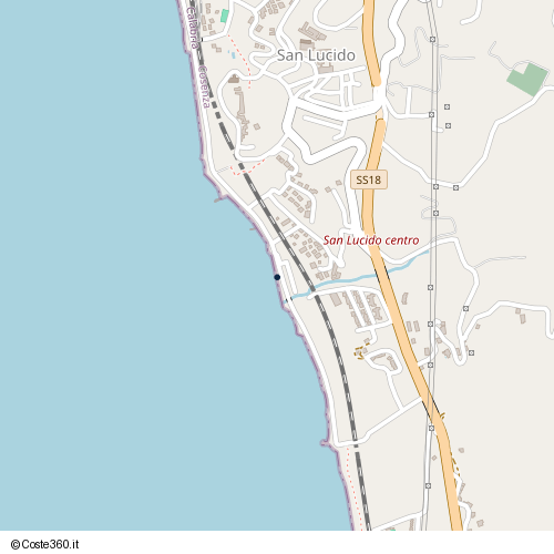 Posizione della spiaggia Spiaggia nei pressi di San Lucido, 87038