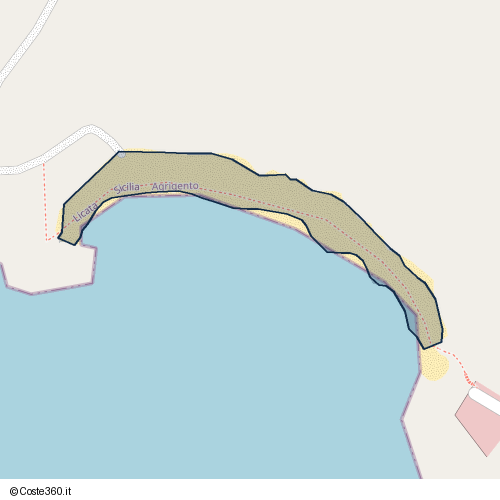 Posizione della spiaggia Spiaggia nei pressi di Lungomare Inico, Licata, 92027