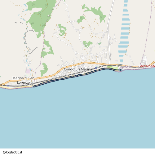 Posizione della spiaggia Spiaggia nei pressi di Via Lungomare, Condofuri Marina