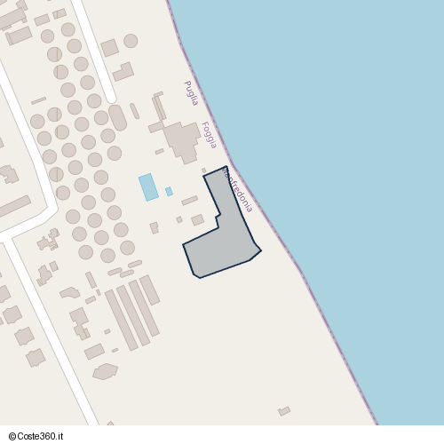 Posizione della spiaggia Spiaggia nei pressi di Manfredonia, 71030
