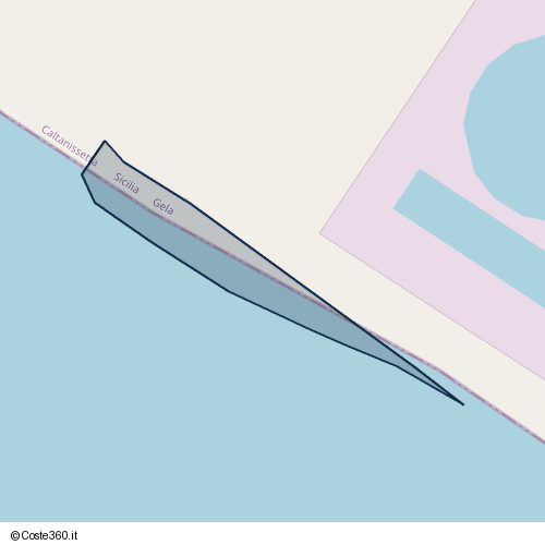 Posizione della spiaggia Spiaggia nei pressi di Gela, 93012
