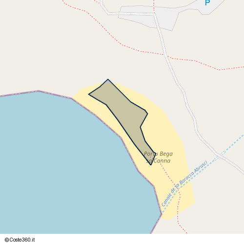 Posizione della spiaggia Spiaggia nei pressi di Igrèsias/Iglesias, 09016