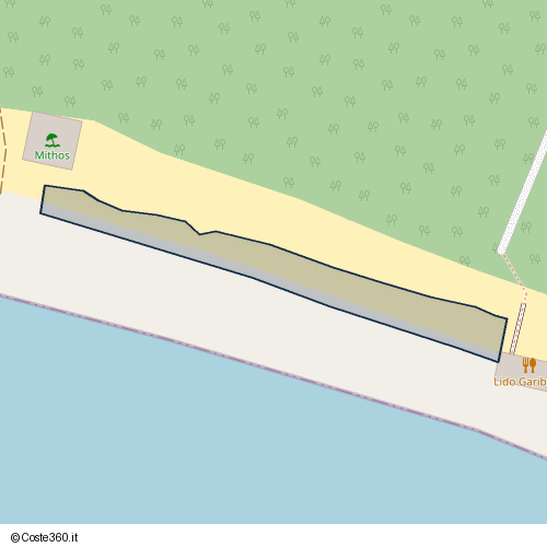 Posizione della spiaggia Spiaggia nei pressi di Strada Provinciale 30, Cattolica Eraclea, 92011