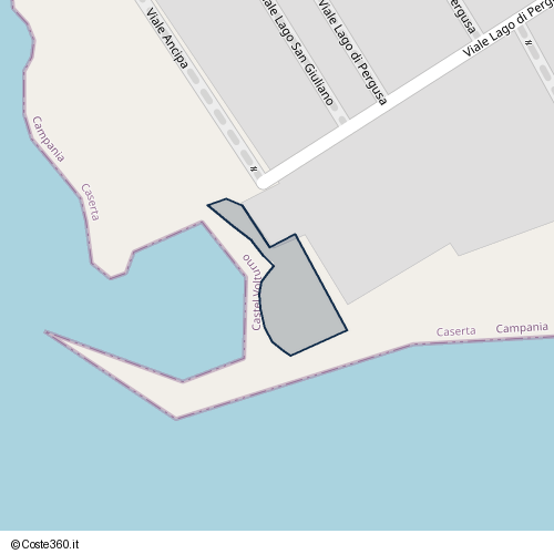 Posizione della spiaggia Spiaggia nei pressi di Viale Ancipa, Castel Volturno