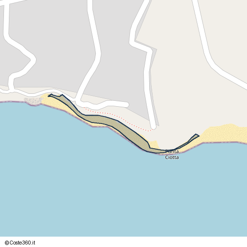 Posizione della spiaggia Spiaggia nei pressi di Palma di Montechiaro, 92044