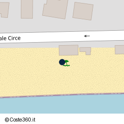 Posizione della concessione balneare Comune di Terracina, A. 2014, N. TE-153