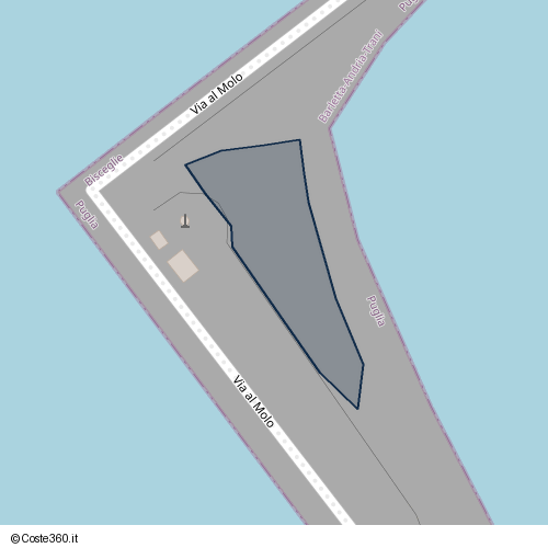 Posizione della spiaggia Spiaggia nei pressi di Via al Molo, Bisceglie, 76011