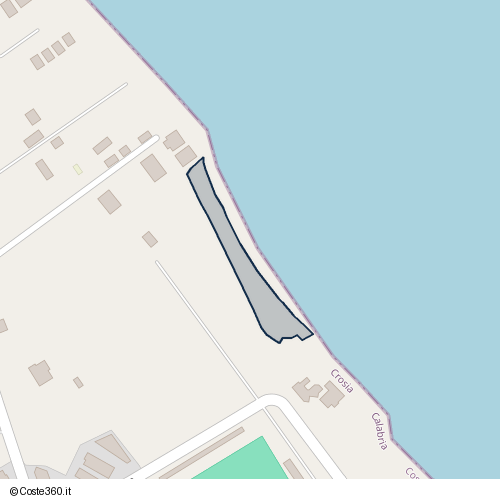 Posizione della spiaggia Spiaggia nei pressi di Viale Ionio, Mirto, 87060