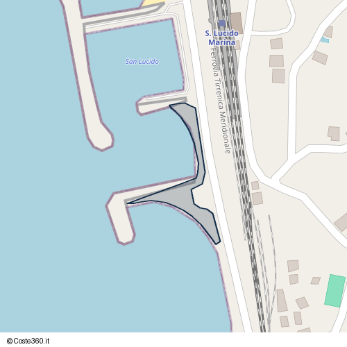 Posizione della spiaggia Spiaggia nei pressi di San Lucido, 87038