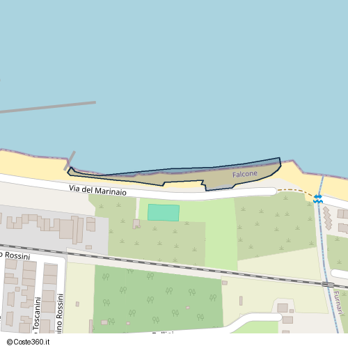 Posizione della spiaggia Spiaggia nei pressi di Via del Marinaio, Falcone, 98060