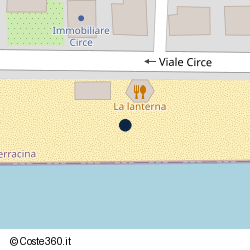 Posizione della concessione balneare Comune di Terracina, A. 2015, N. TE-088