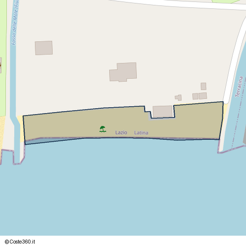 Posizione della spiaggia Spiaggia nei pressi di Terracina, 04049