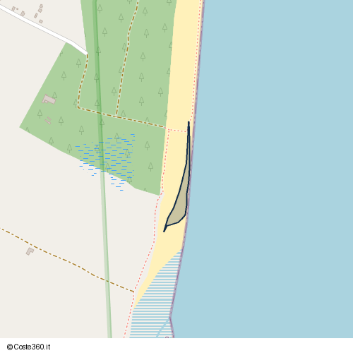 Posizione della spiaggia Spiaggia nei pressi di Manfredonia, 71043