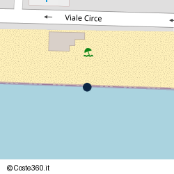 Posizione della concessione balneare Comune di Terracina, A. 2015, N. TE-083