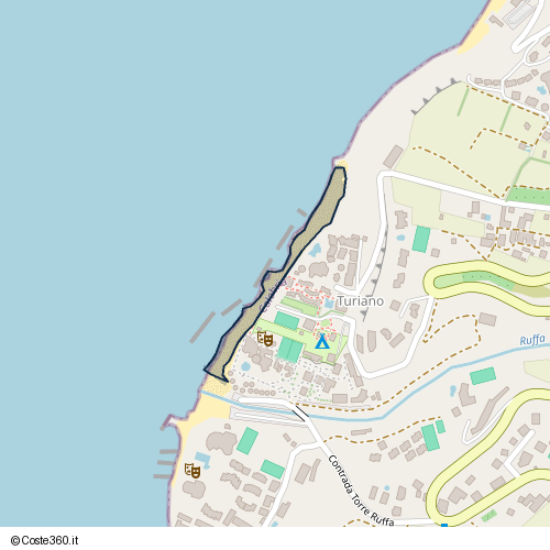 Posizione della spiaggia Spiaggia nei pressi di Contrada Torre Ruffa, San Nicolò, 89865