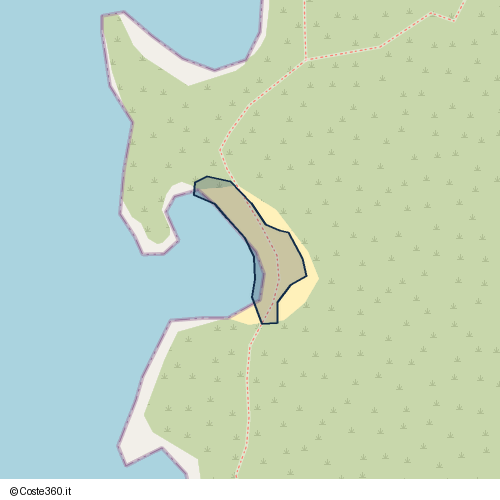 Posizione della spiaggia Spiaggia nei pressi di Villaggio Trinità, La Maddalena, 07024