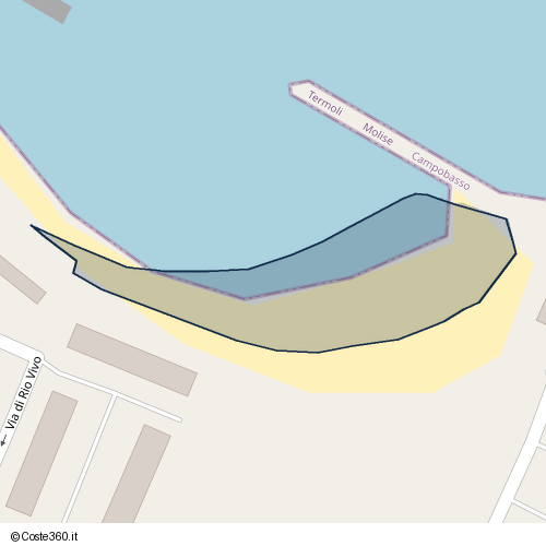 Posizione della spiaggia Spiaggia nei pressi di Via Rio Mare, Termoli, 86039