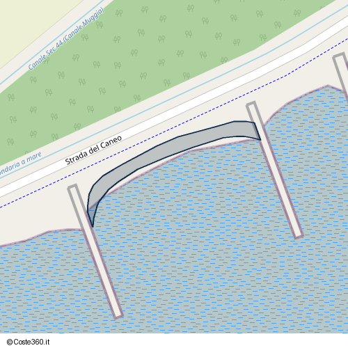 Posizione della spiaggia Spiaggia nei pressi di Strada del Caneo, Grado, 34073