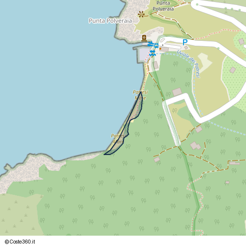 Posizione della spiaggia Spiaggia nei pressi di Marciana, 57030