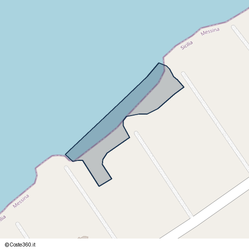 Posizione della spiaggia Spiaggia nei pressi di Terme Vigliatore, 98050