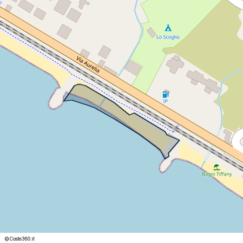 Posizione della spiaggia Spiaggia nei pressi di Via Aurelia, Lavagna, 16033