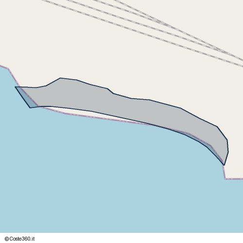 Posizione della spiaggia Spiaggia nei pressi di Strada Statale 106 Jonica, Saline Joniche, 89064