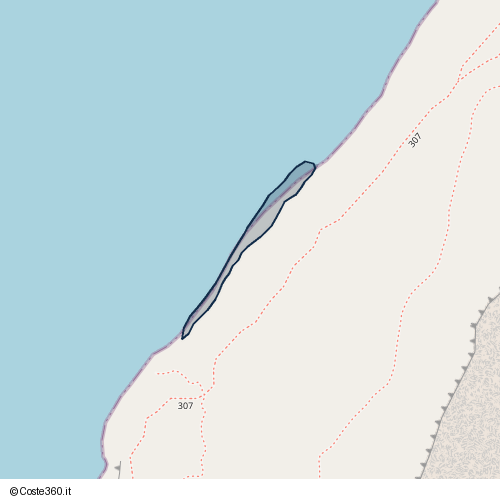 Posizione della spiaggia Spiaggia nei pressi di 307, Gonnesa, 09010