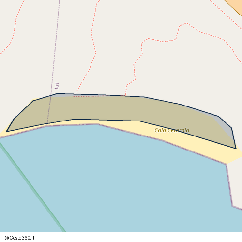 Posizione della spiaggia Spiaggia nei pressi di Strada Regionale 213 Flacca, Itri, 04029